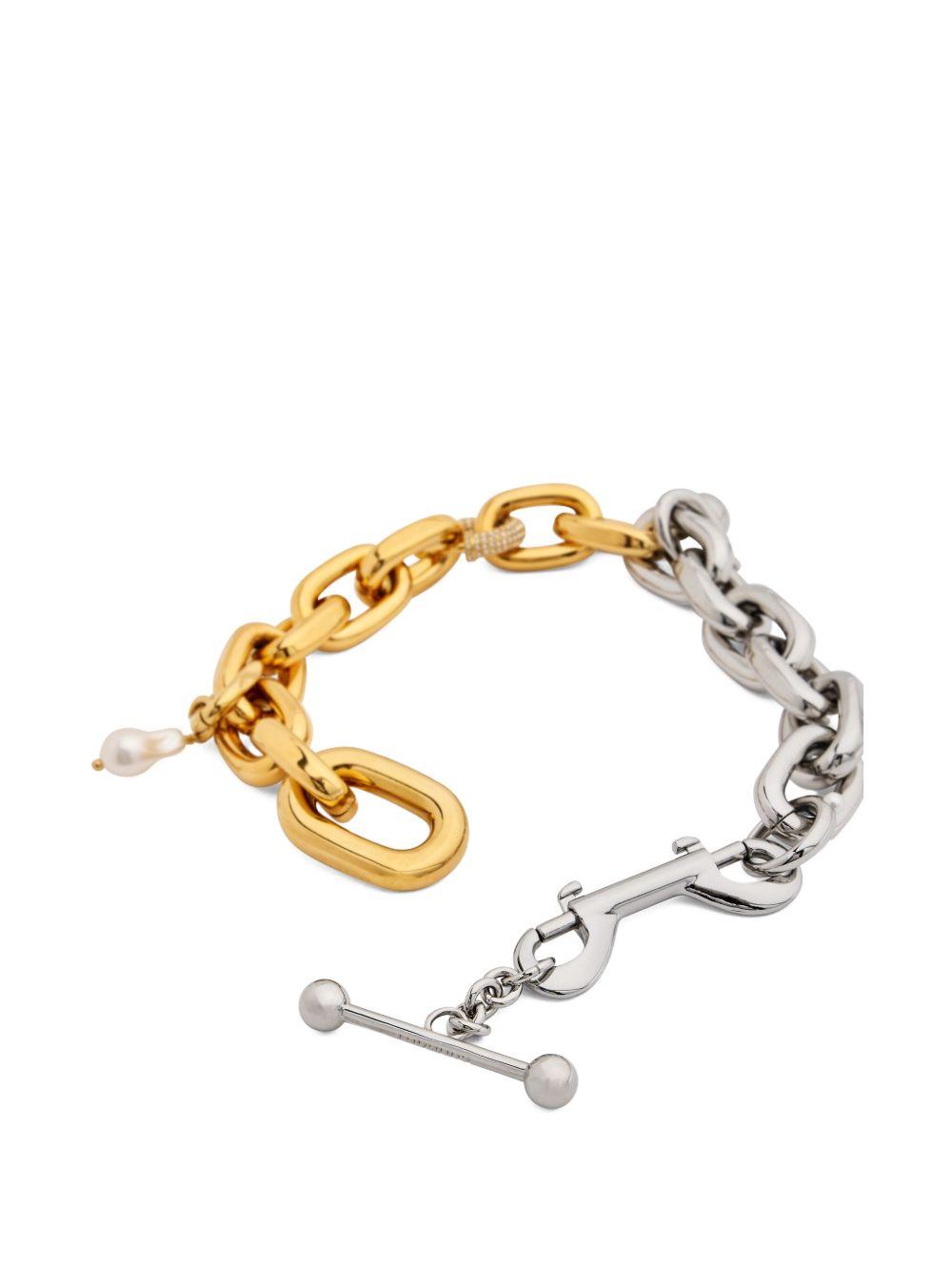 RABANNE Collana dorata e argentata con charm 