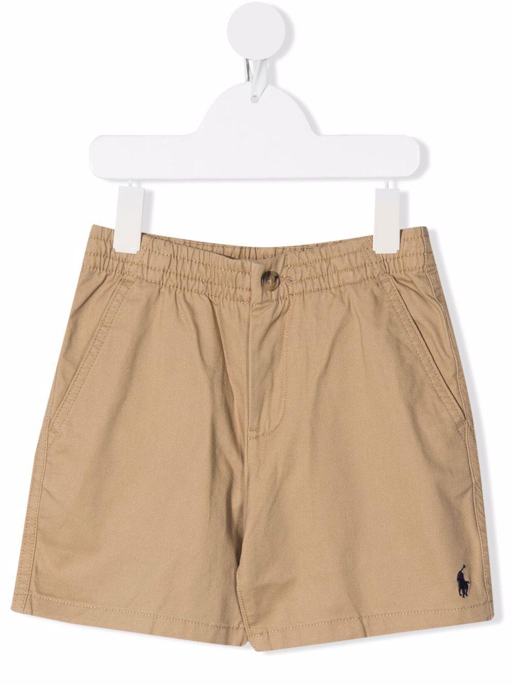 POLO RALPH LAUREN Pantalonicini beige con pratiche tasche e logo 