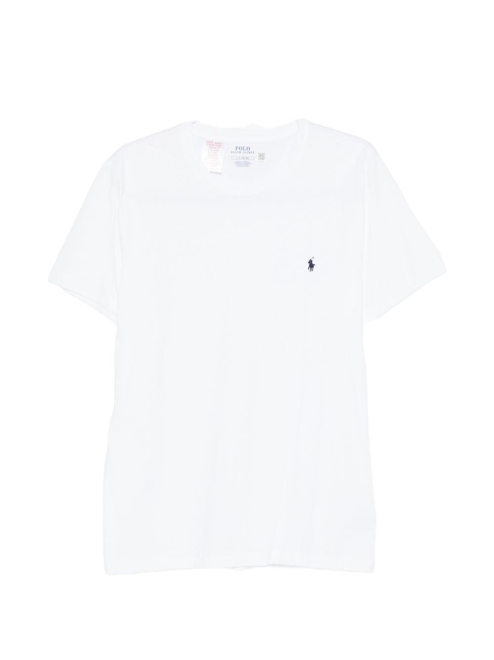 POLO RALPH LAUREN T-shirt bianca con logo ricamato 