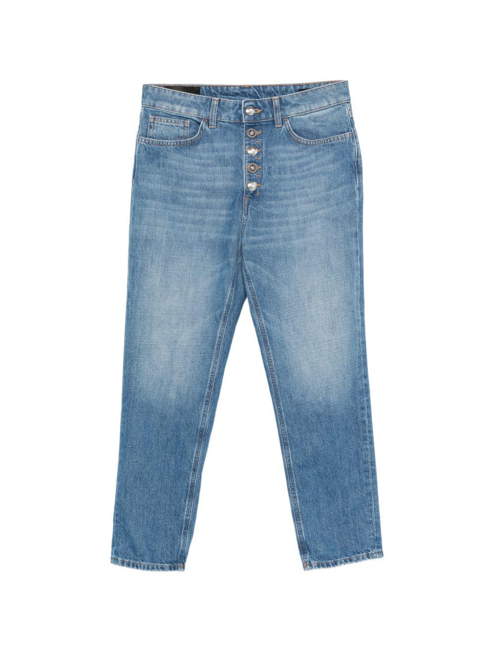 DONDUP Jeans lunghi Koons con bottoni 