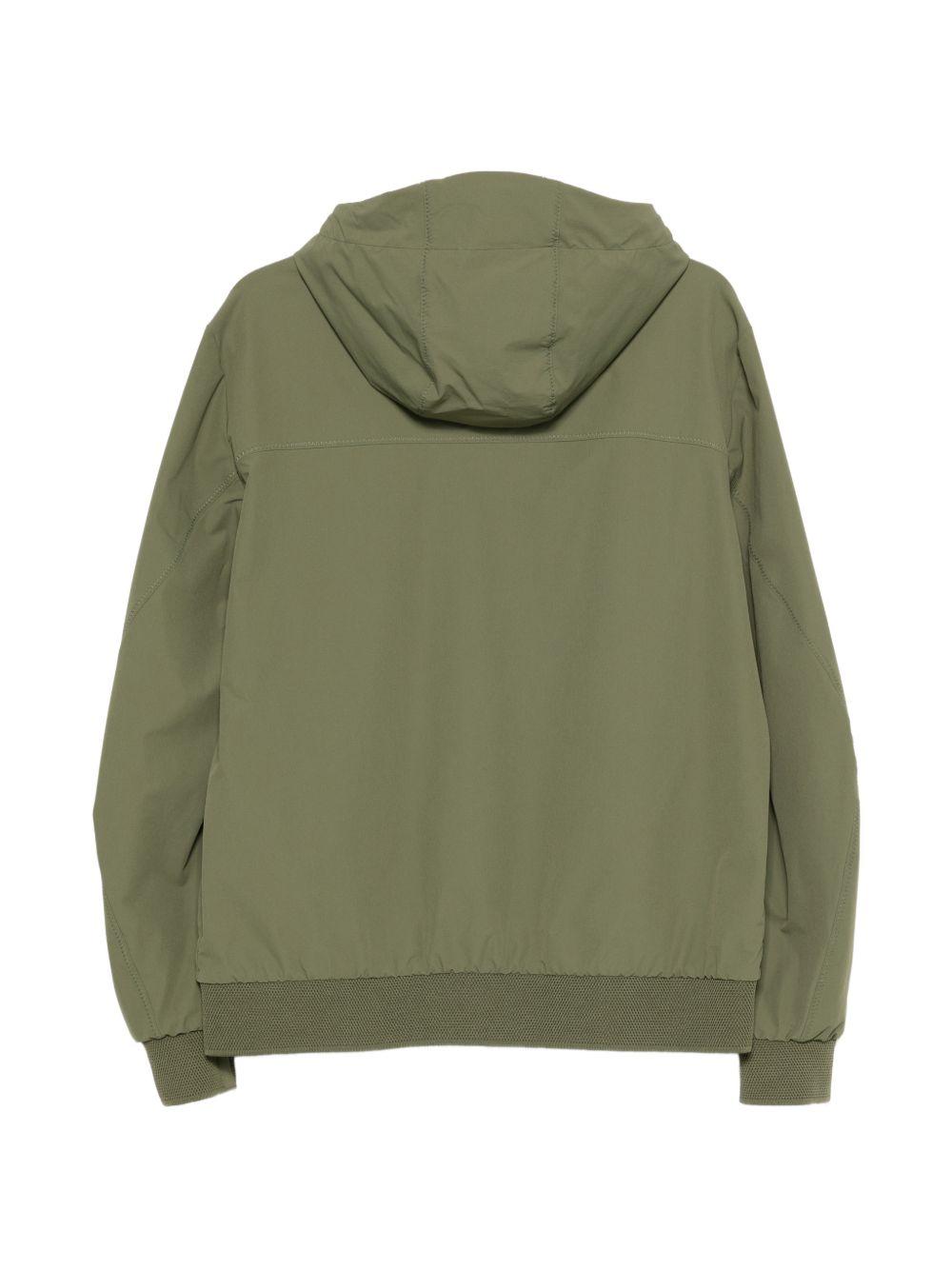 PEUTEREY Giacca Uyapo verde con cappuccio e zip 