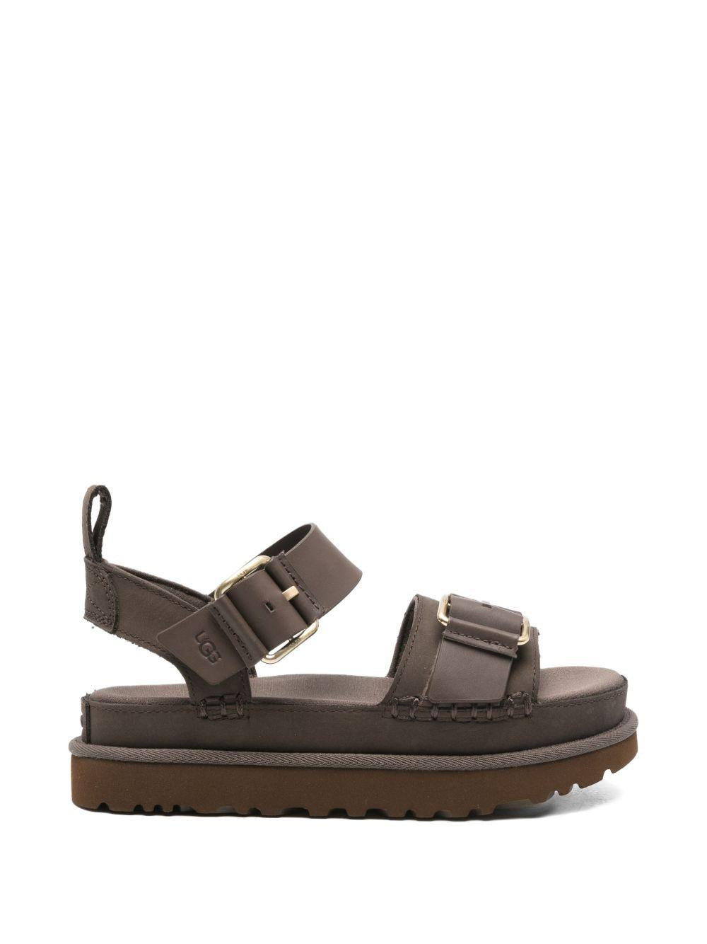UGG Sandali bassi marroni in pelle 