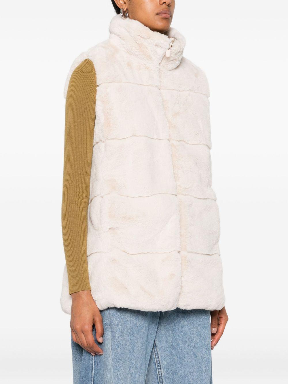 SAVE THE DUCK Gilet in ecopelliccia con zip 