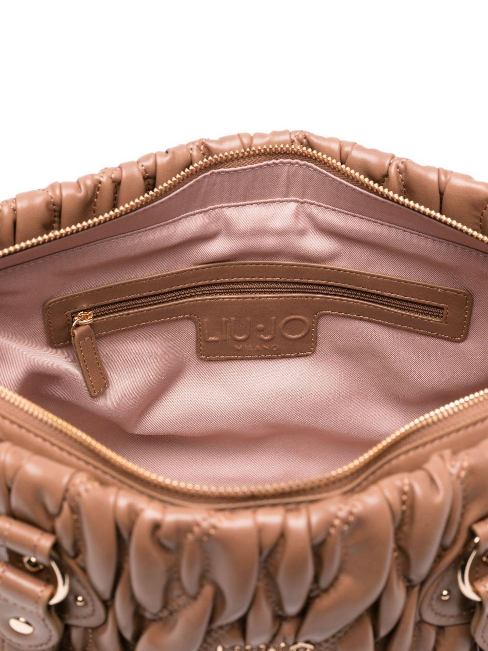 LIUJO Borsa a spalla trapuntata marrone 