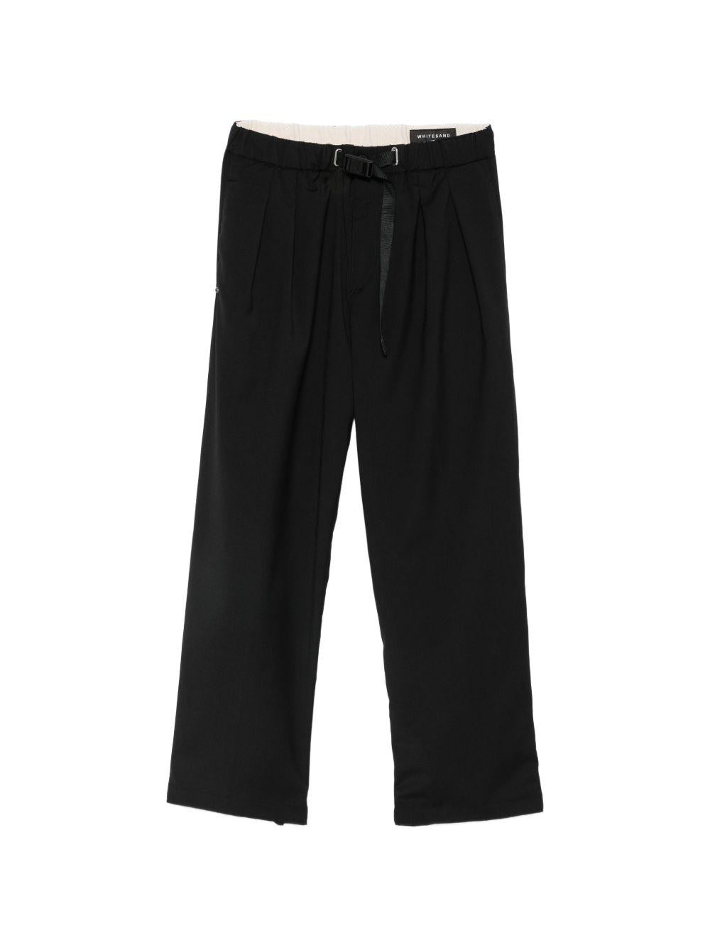 WHITE SAND Pantaloni neri con cintura in vita 