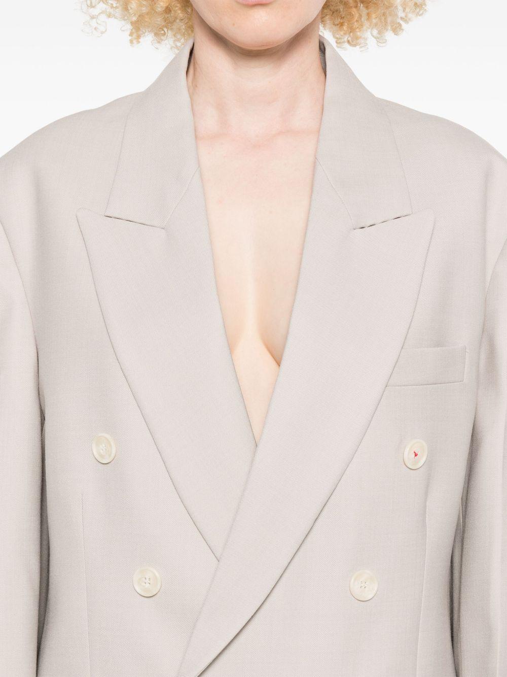 VICTORIA BECKHAM Blazer doppiopetto beige 