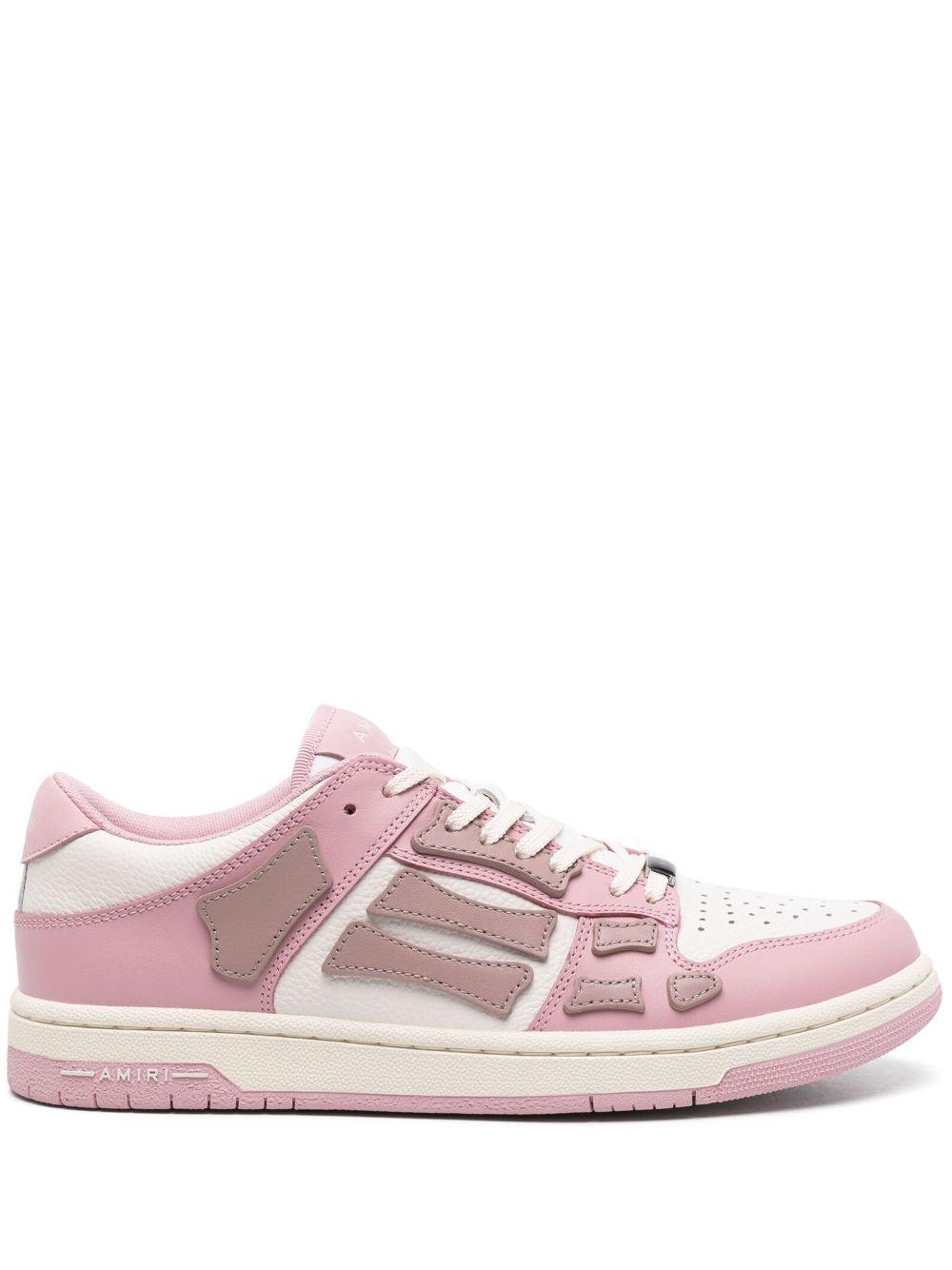 AMIRI Sneakers in pelle bianca e rosa 'Baby Pink' 