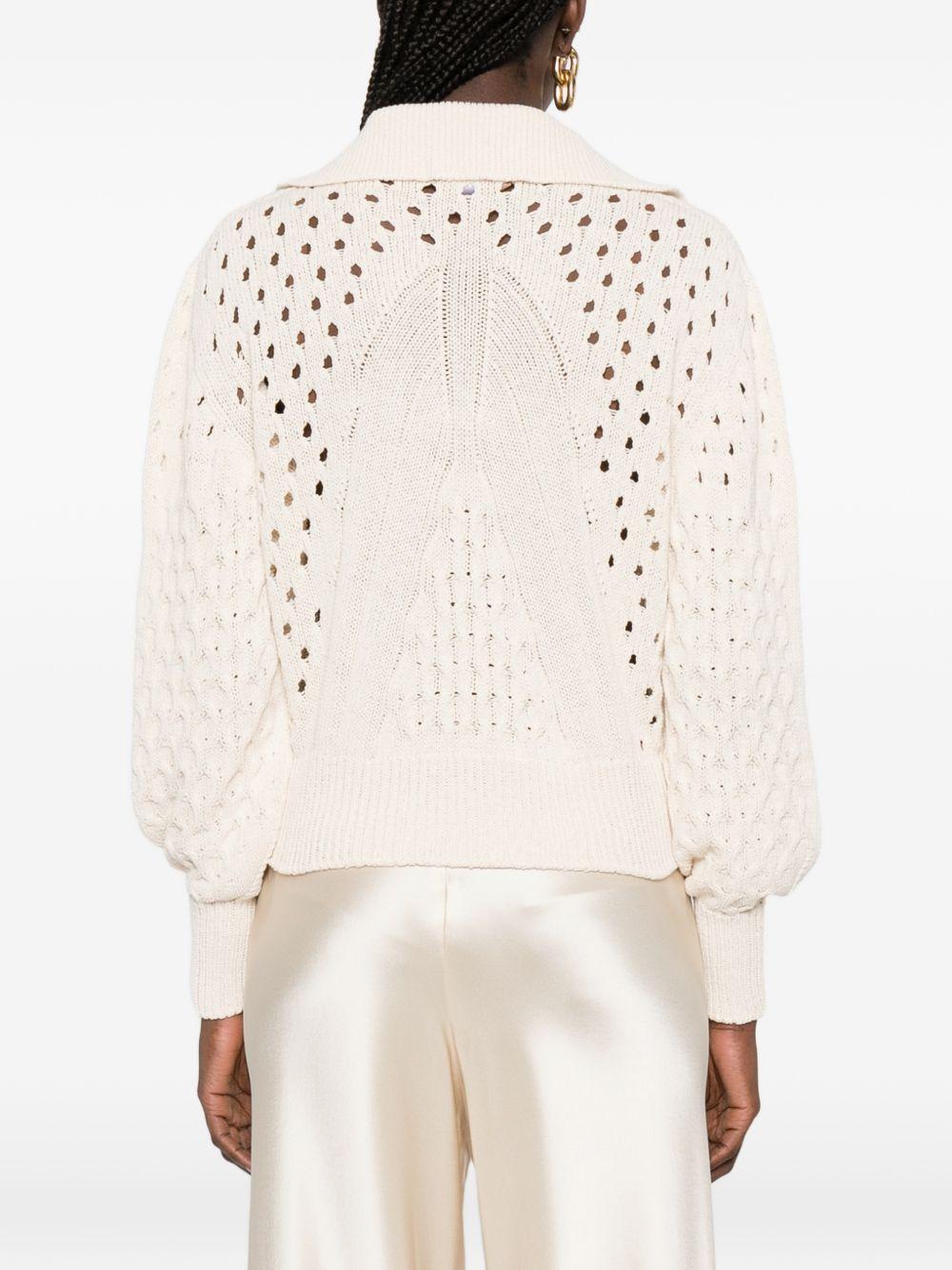 TWINSET Maglia in crochet avorio 