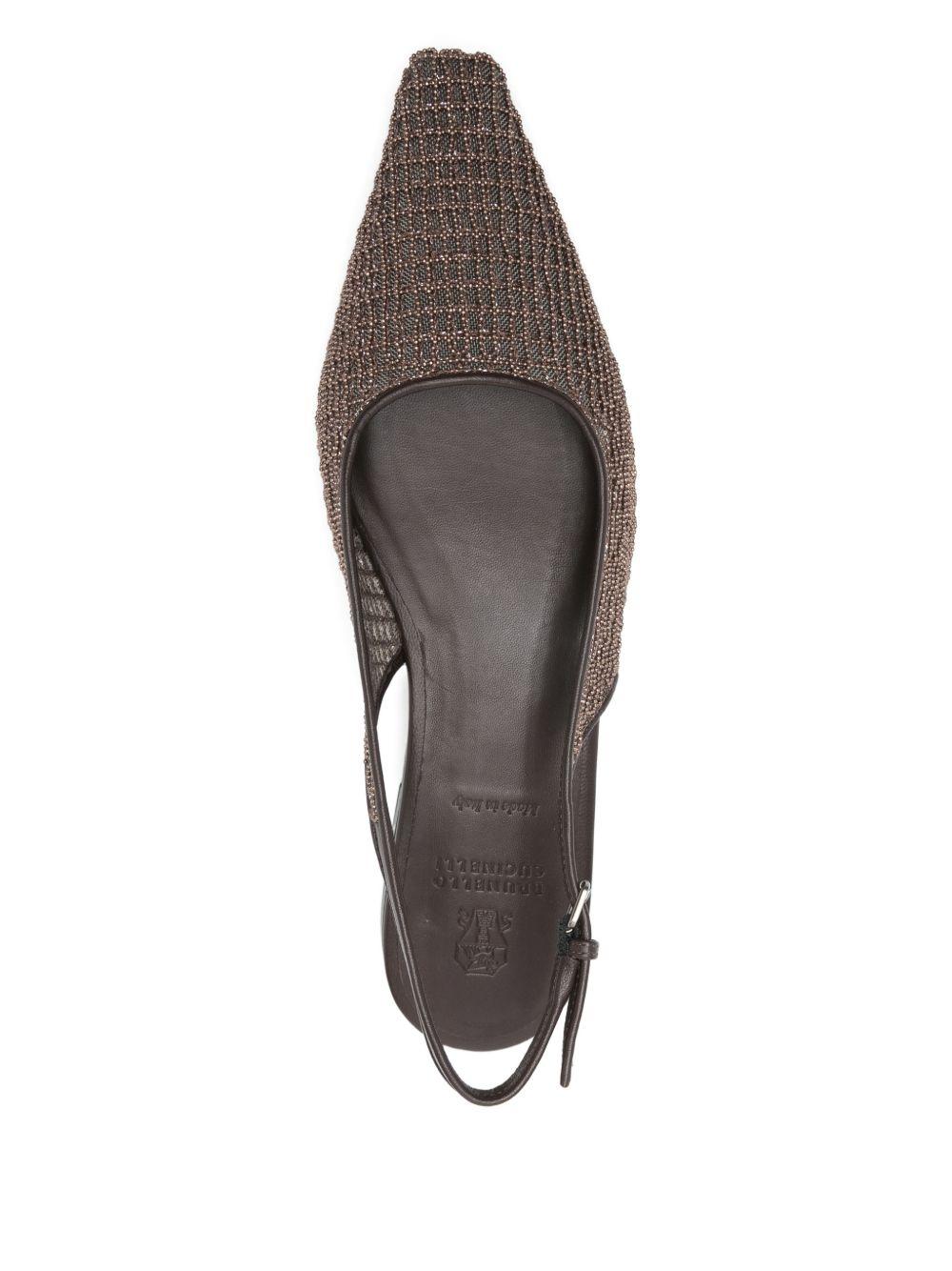 BRUNELLO CUCINELLI Ballerine slingback in pelle 