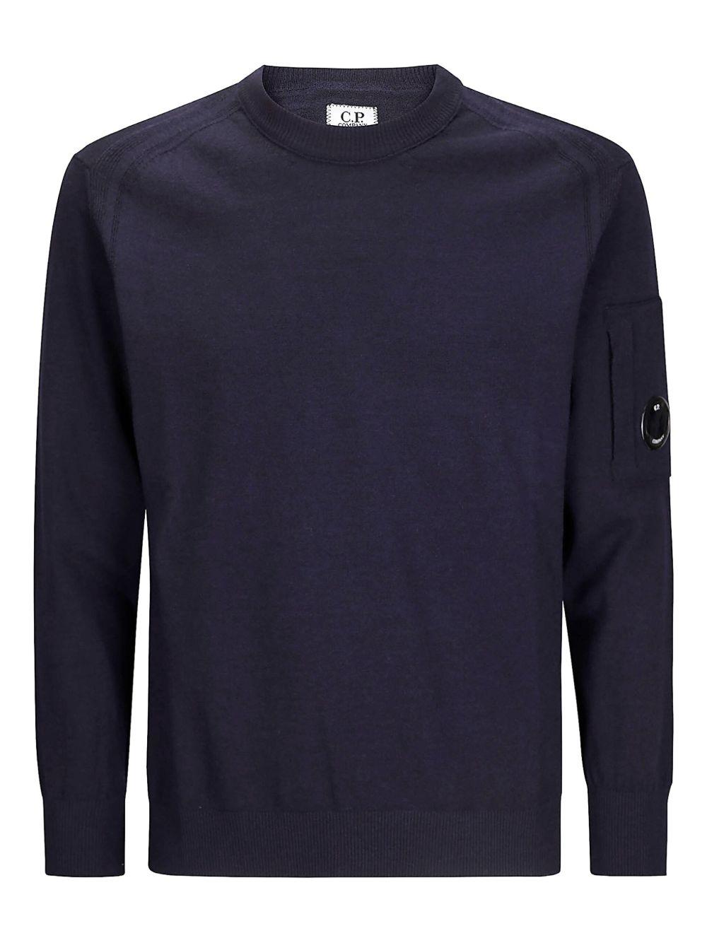 CP COMPANY Maglione girocollo in lana blu 
