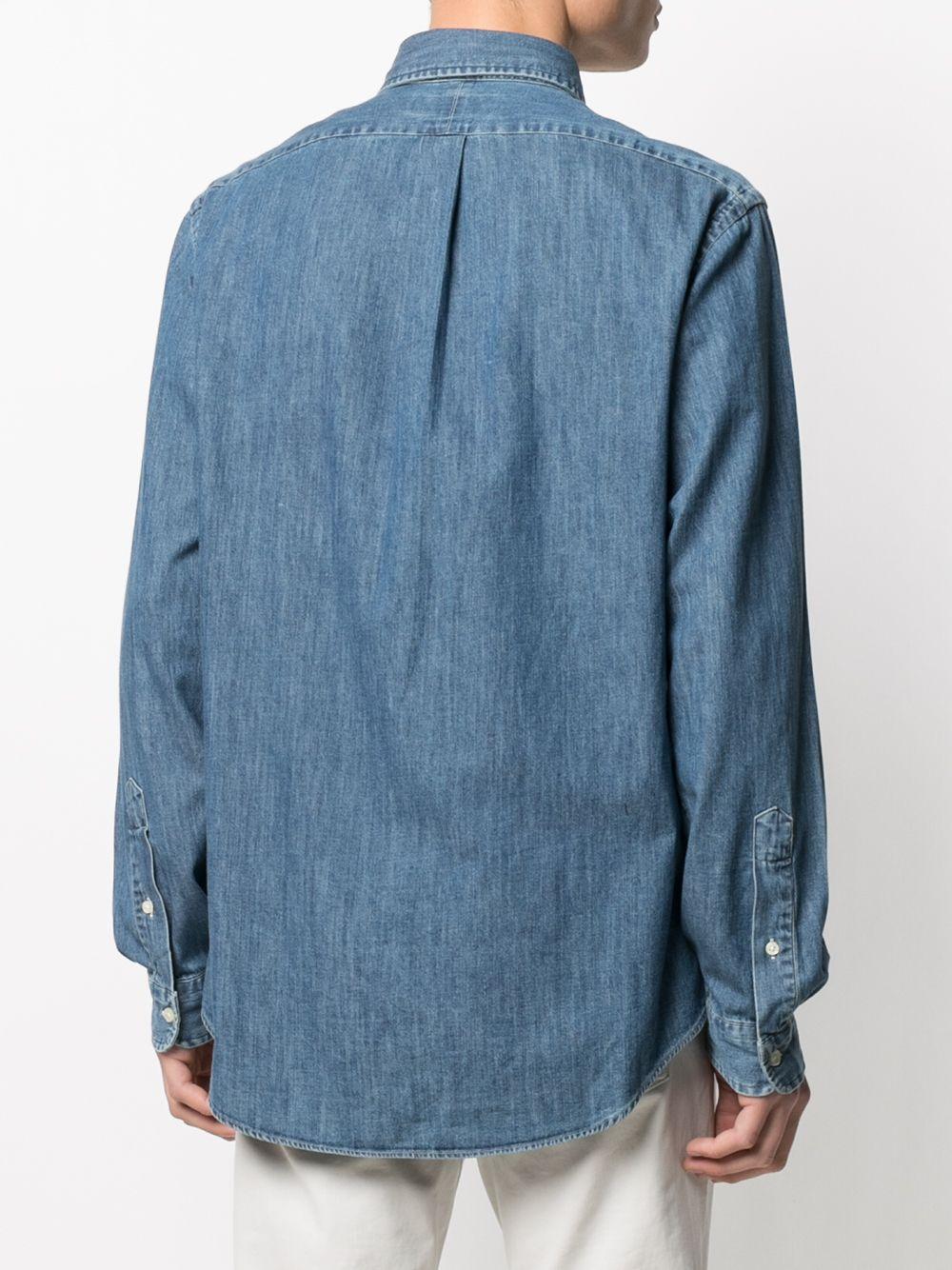 POLO RALPH LAUREN Camicia in jeans con logo 