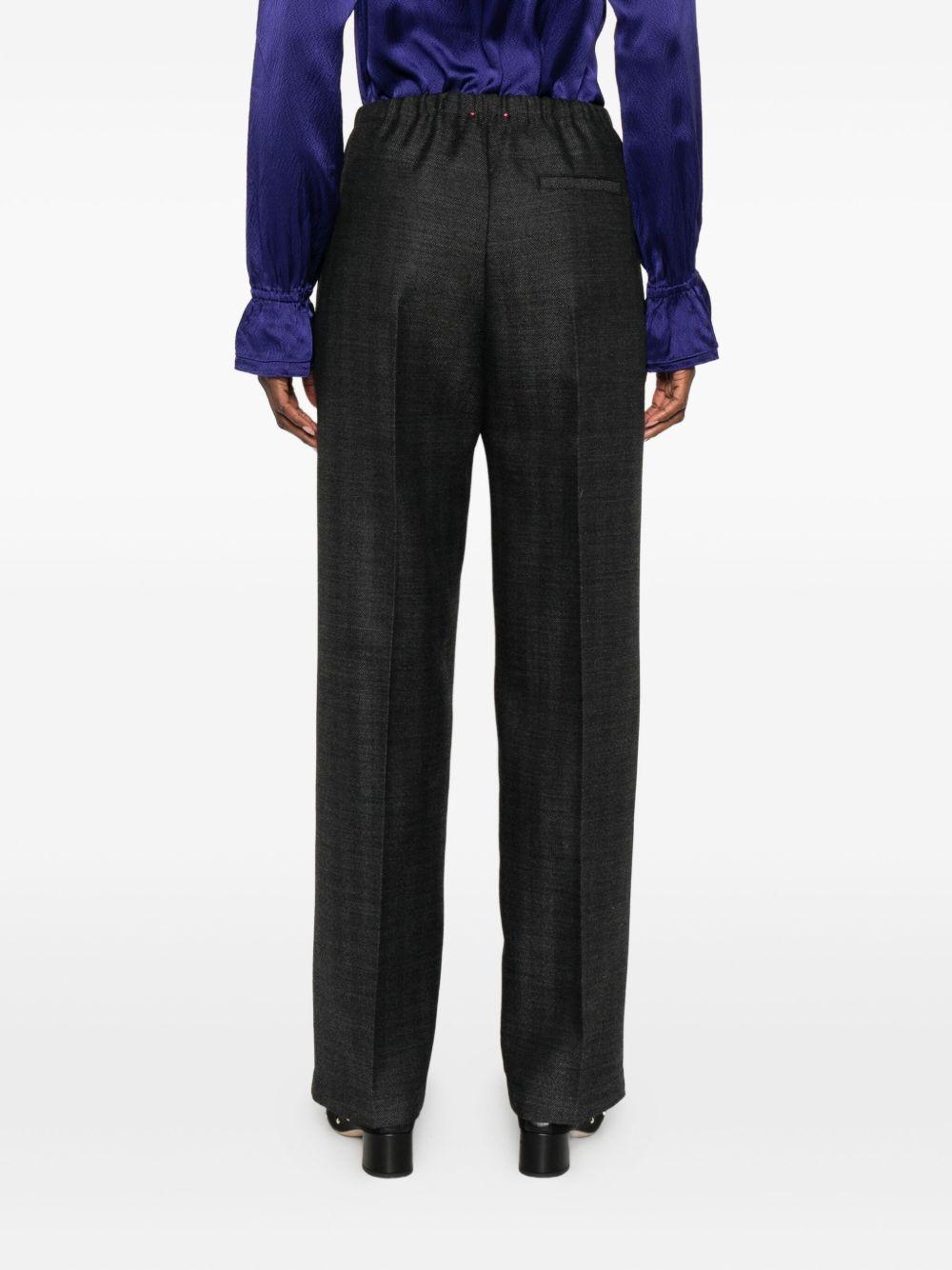 FORTE FORTE Pantaloni 'My Pants' in lana grigia con elastico 