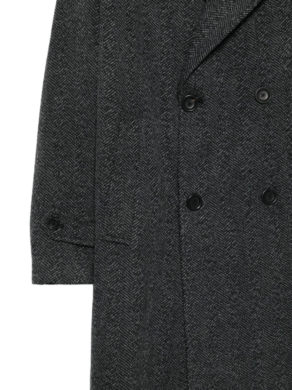 DANIELE ALESSANDRINI Cappotto doppiopetto misto lana grigio 