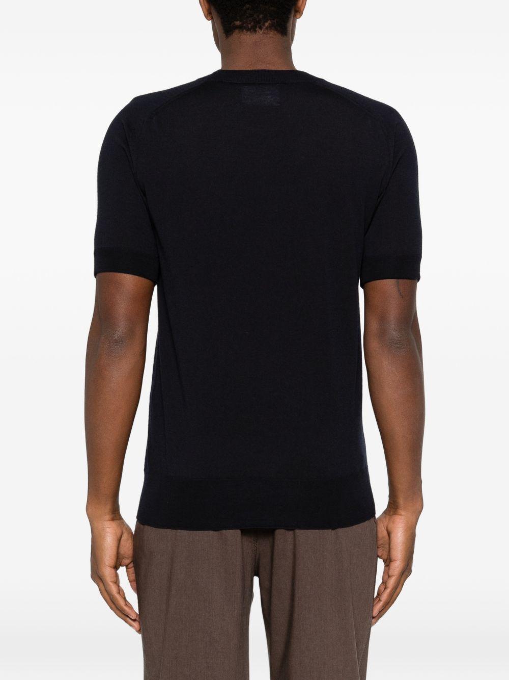 FUMAGALLI T-shirt in maglia Mavy in lana merino blu 