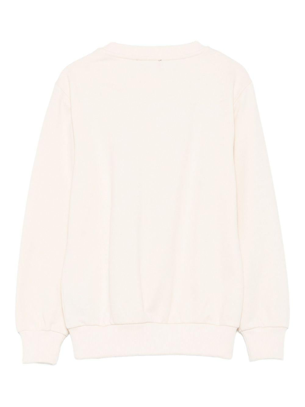 BALMAIN Felpa beige con bottoni dorati 