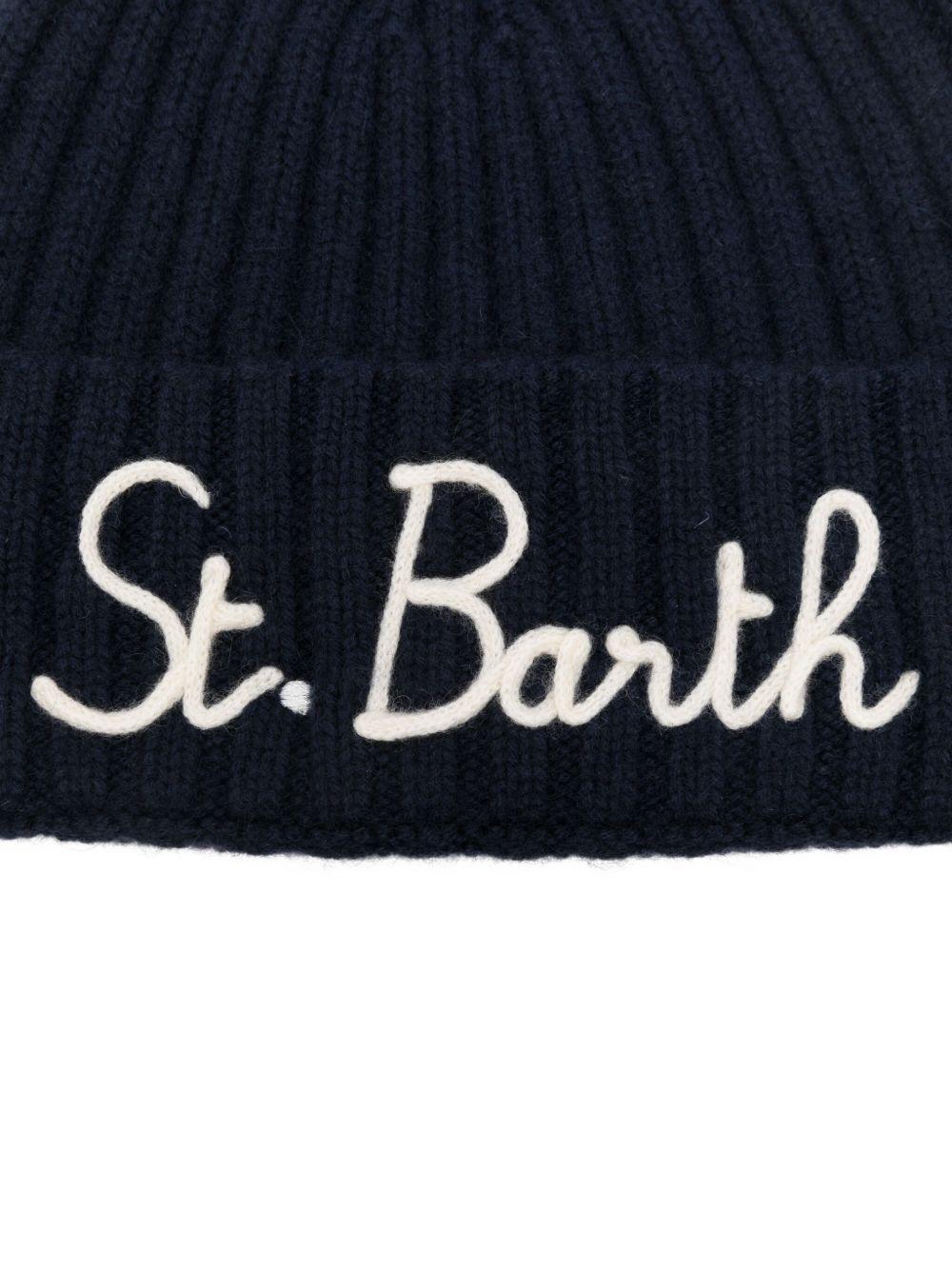 MC2 SAINT BARTH Cappello blu Wengen con logo ricamato 