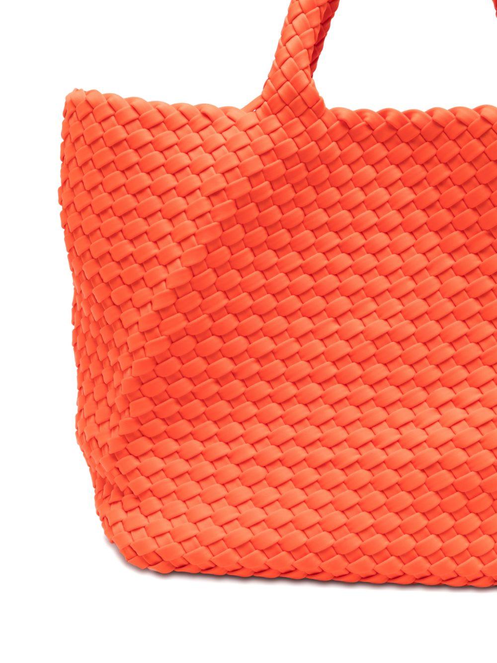 MARREA Borsa a mano arancione con texture intrecciata 