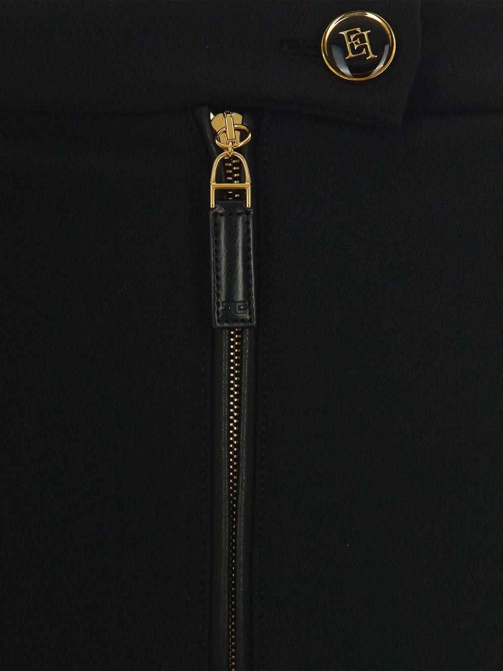 ELISABETTA FRANCHI Pantaloni eleganti neri con zip 