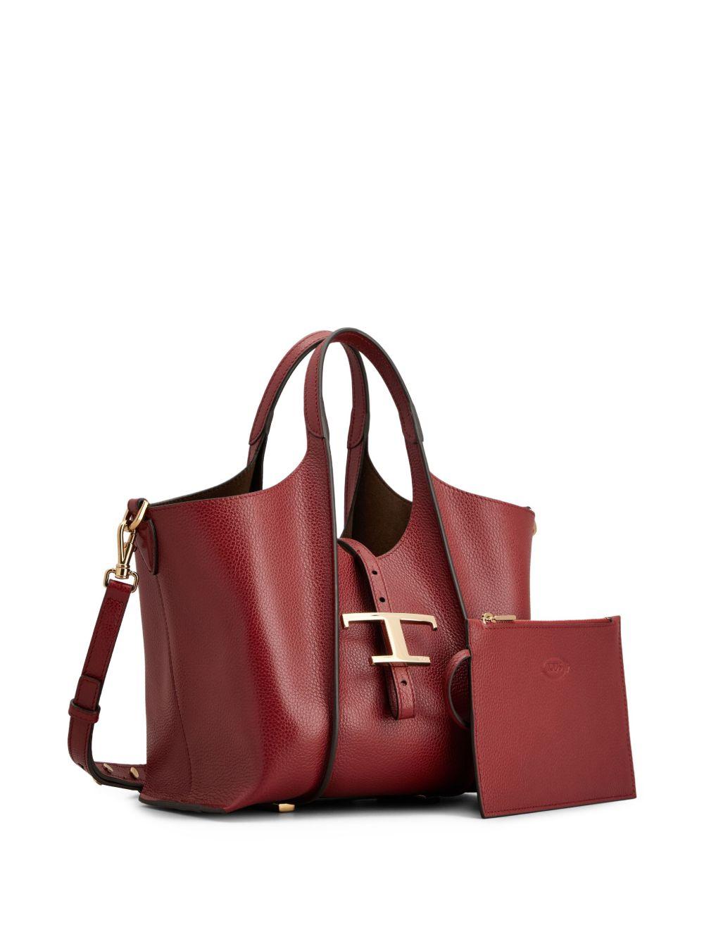 TODS Borsa in pelle rossa con fibia logo dorata firmata Tod's 
