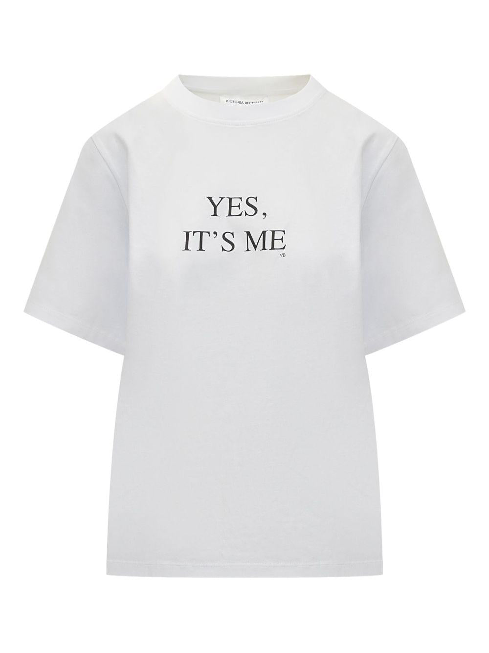 VICTORIA BECKHAM T-shirt girocollo con stampa 