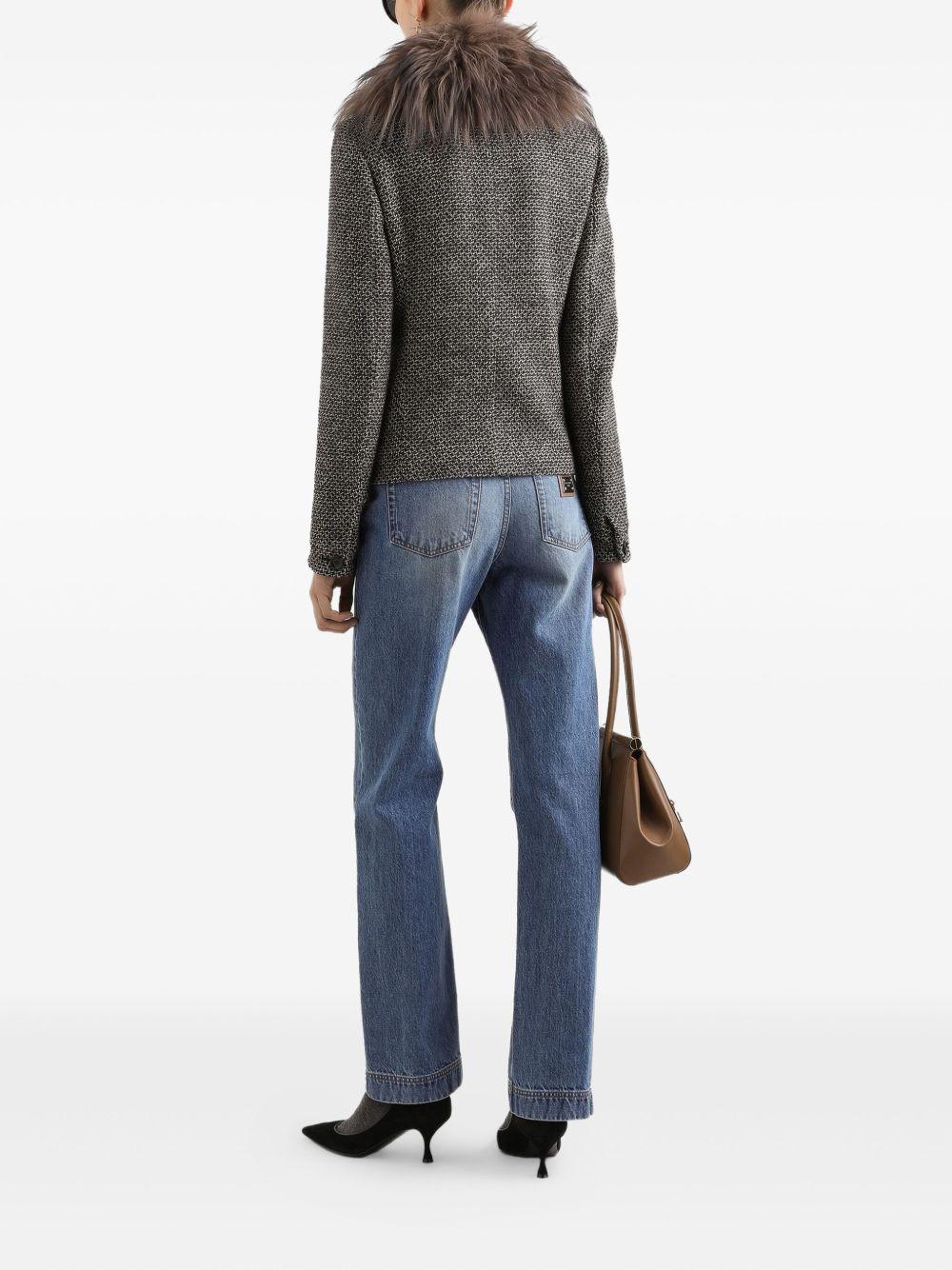 DOLCE e GABBANA Jeans con placca logo 