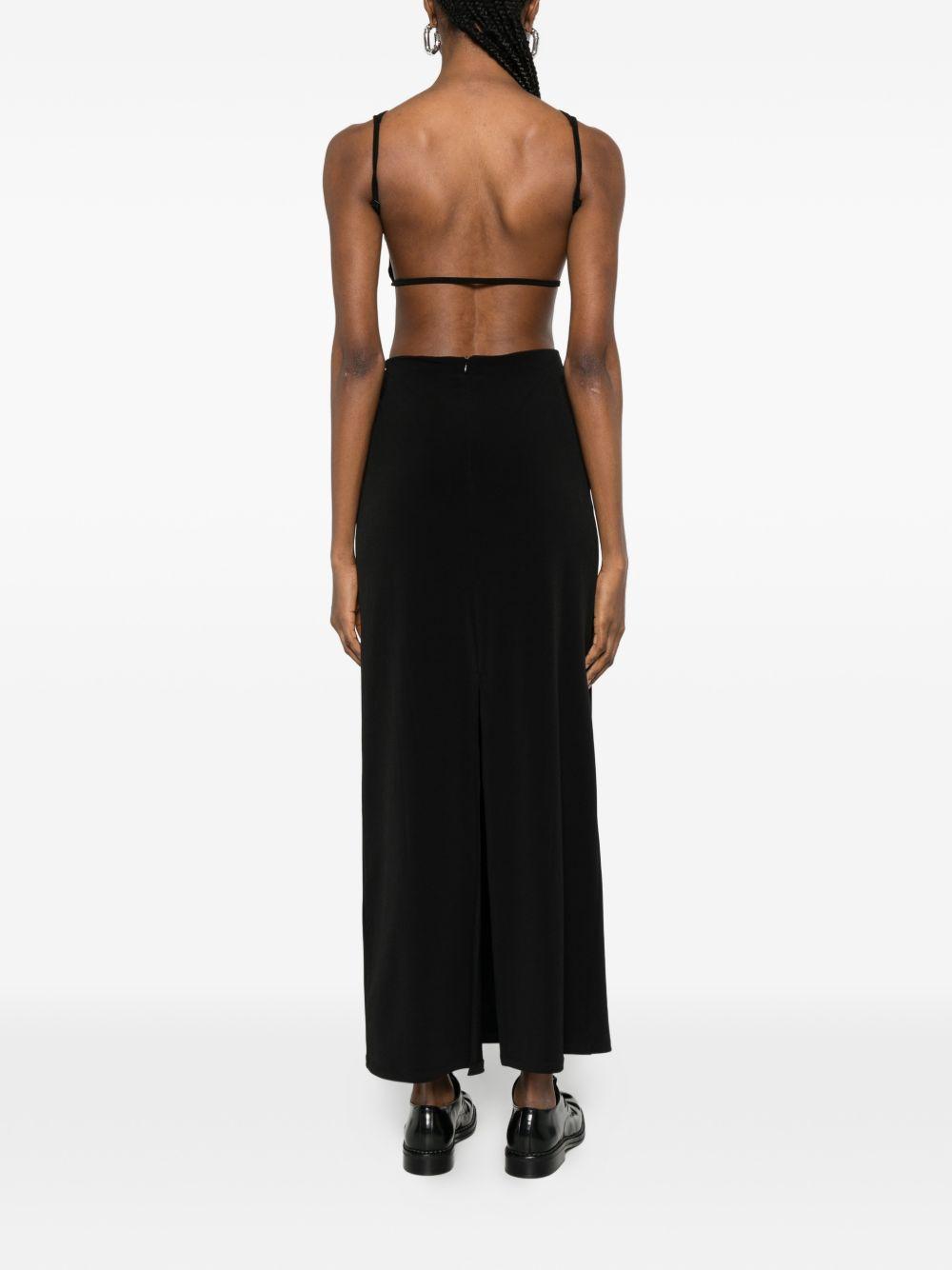 ELEH Abito midi nero cut-out 
