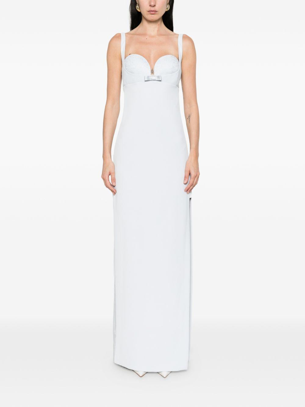 PRONOVIAS Abito lungo celeste chiaro impreziosito da strass 