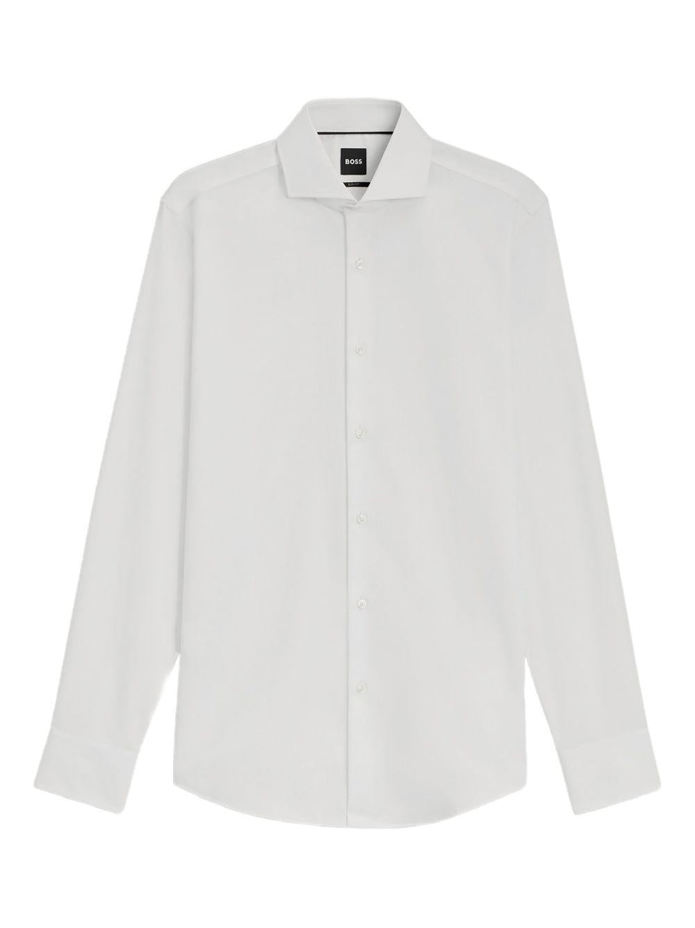 BOSS Camicia Hank bianco sporco in cotone 