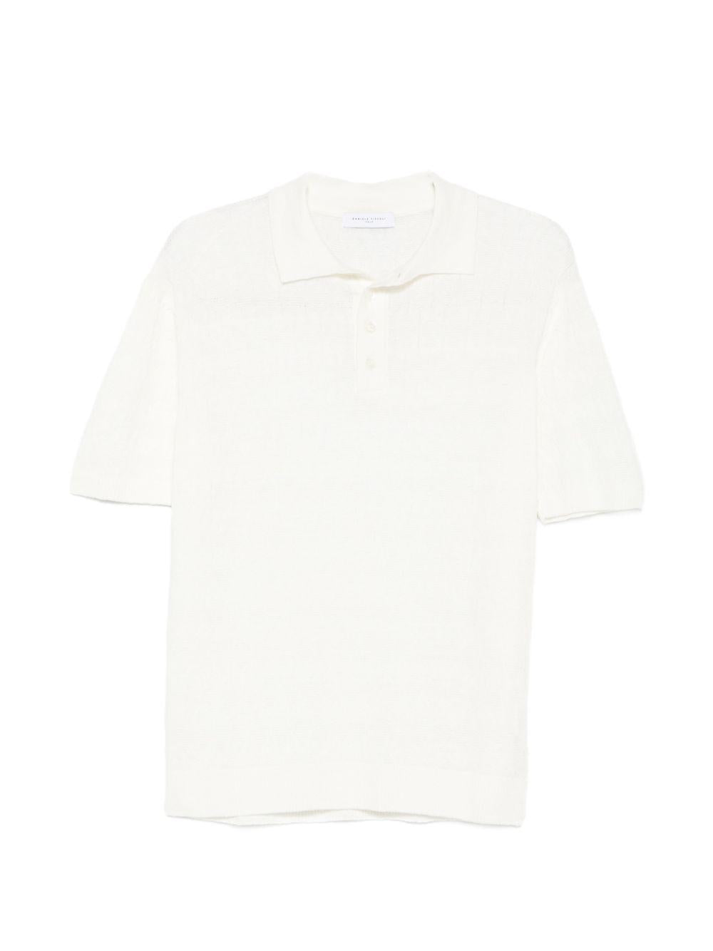 DANIELE FIESOLI T-shirt bianca in cotone leggero a maniche corte 