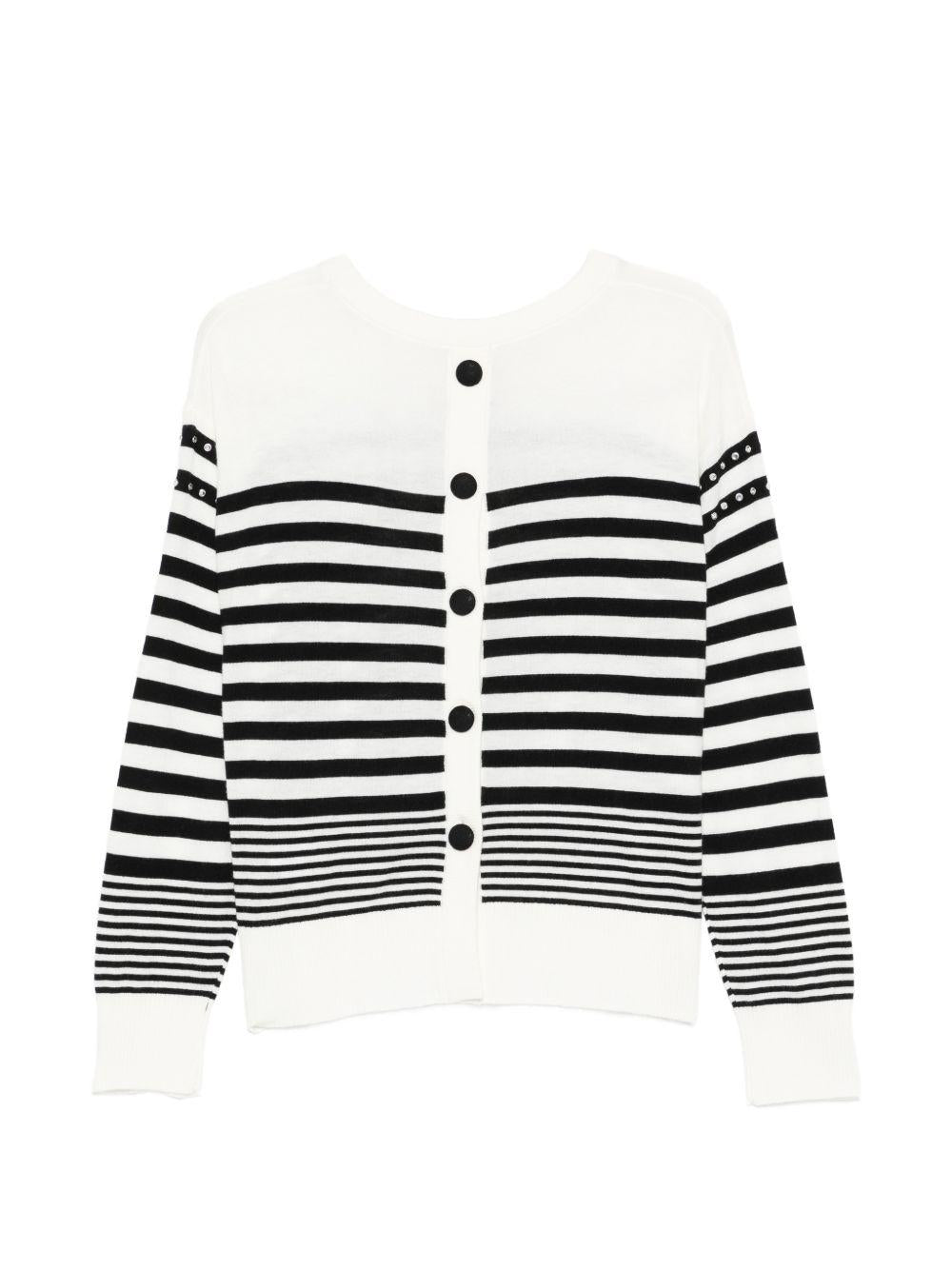 LIUJO Maglia bianca a righe nere 