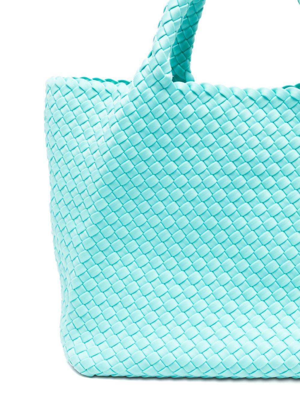 MARREA Borsa a mano celeste con texture intrecciata 