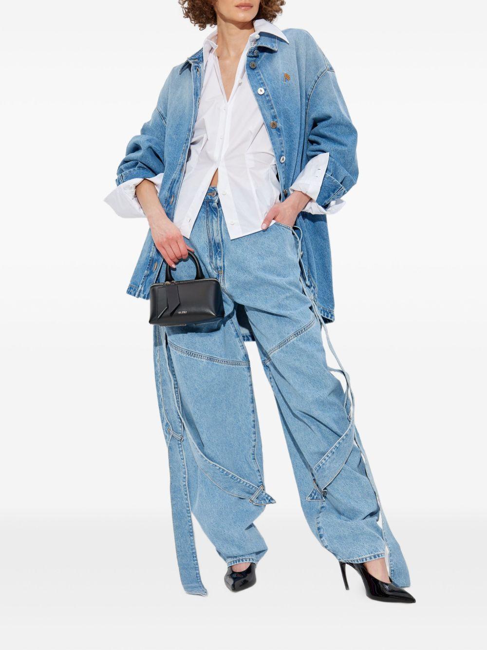 THE ATTICO Camicia avvitata in cotone bianco 