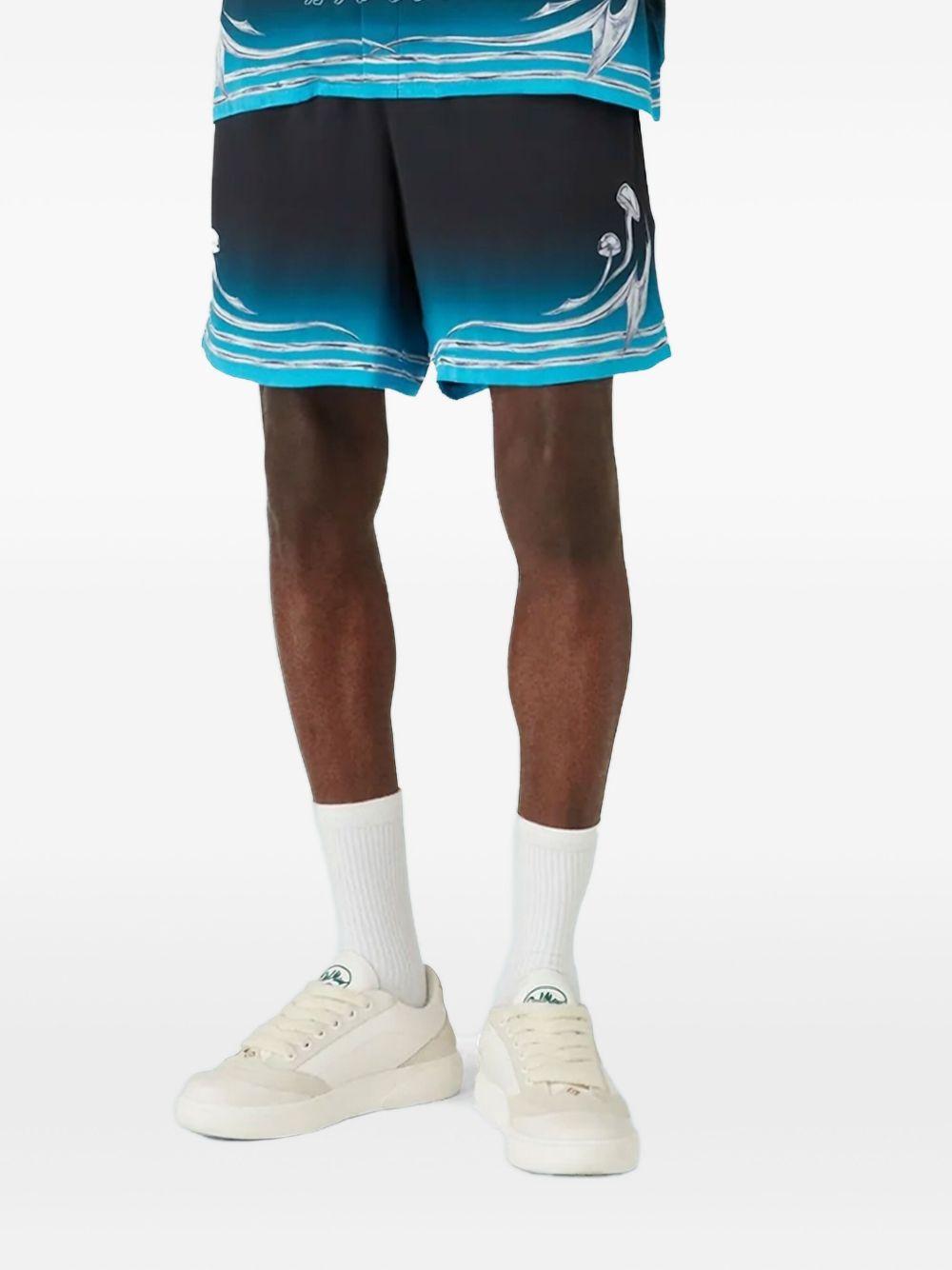 CASABLANCA Pantaloncini corti neri di seta 