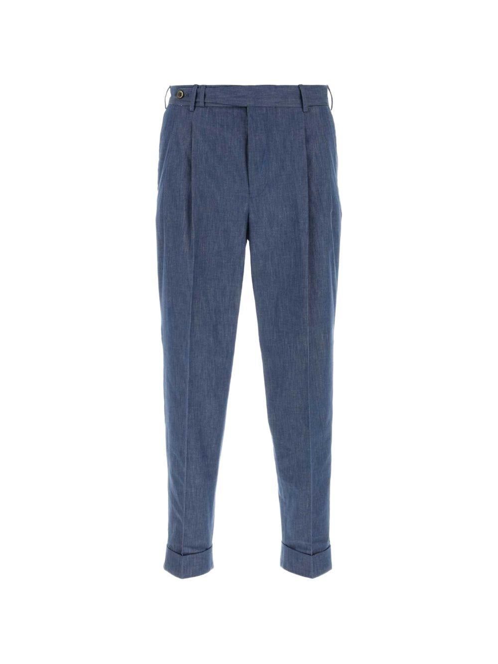 PT TORINO Pantalone in cotone puro dalla silhouette carrot 