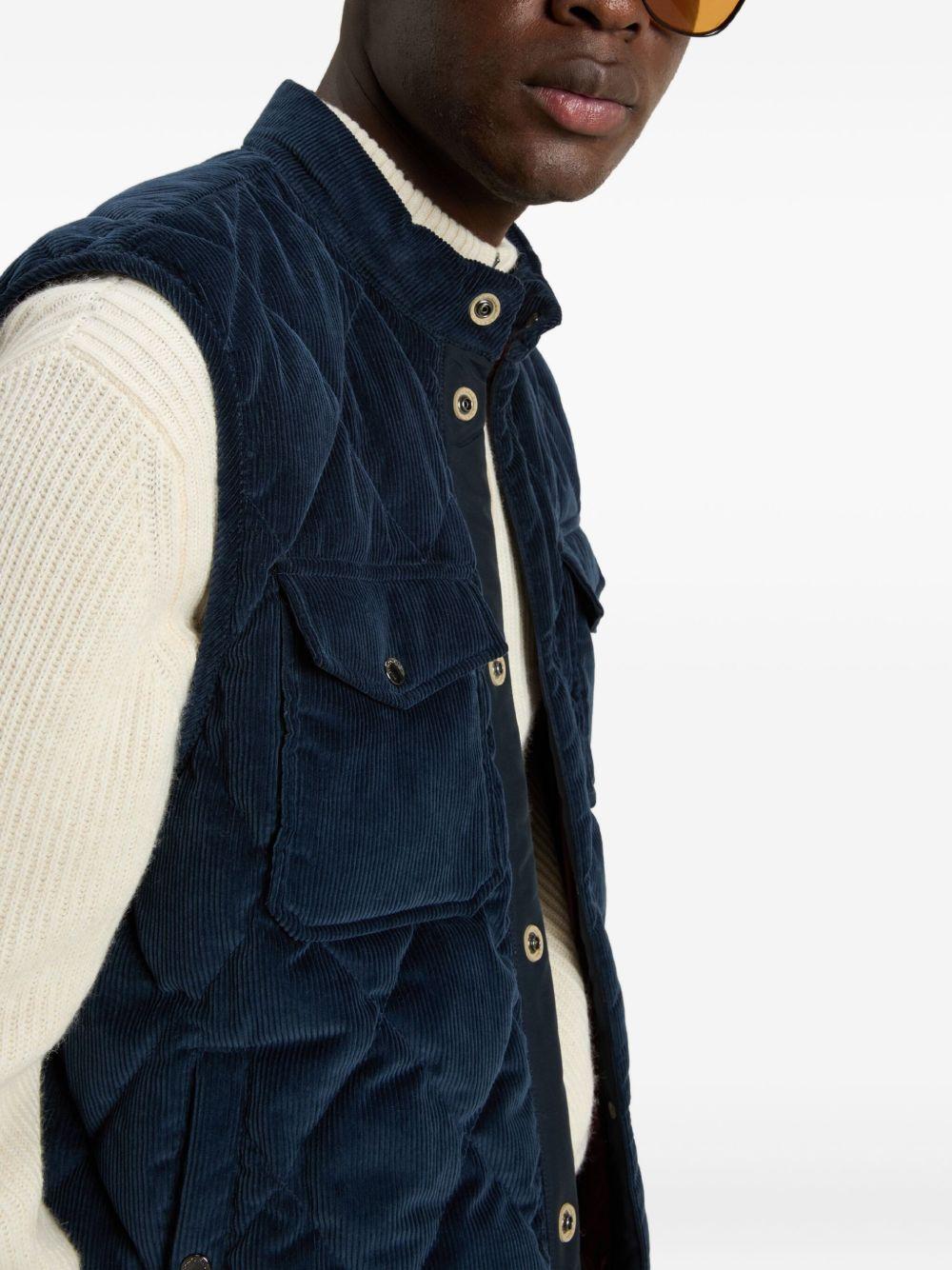 WOOLRICH Gilet trapuntato blu 