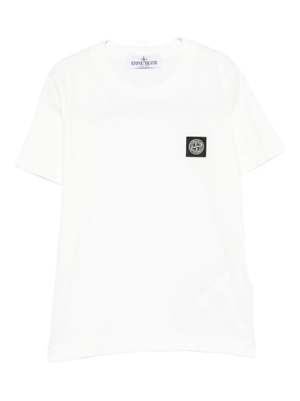 STONE ISLAND T-shirt a maniche corte con logo<BR/> 