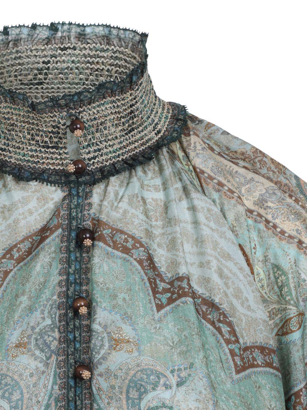 ZIMMERMANN Abito lungo in seta con fantasia 