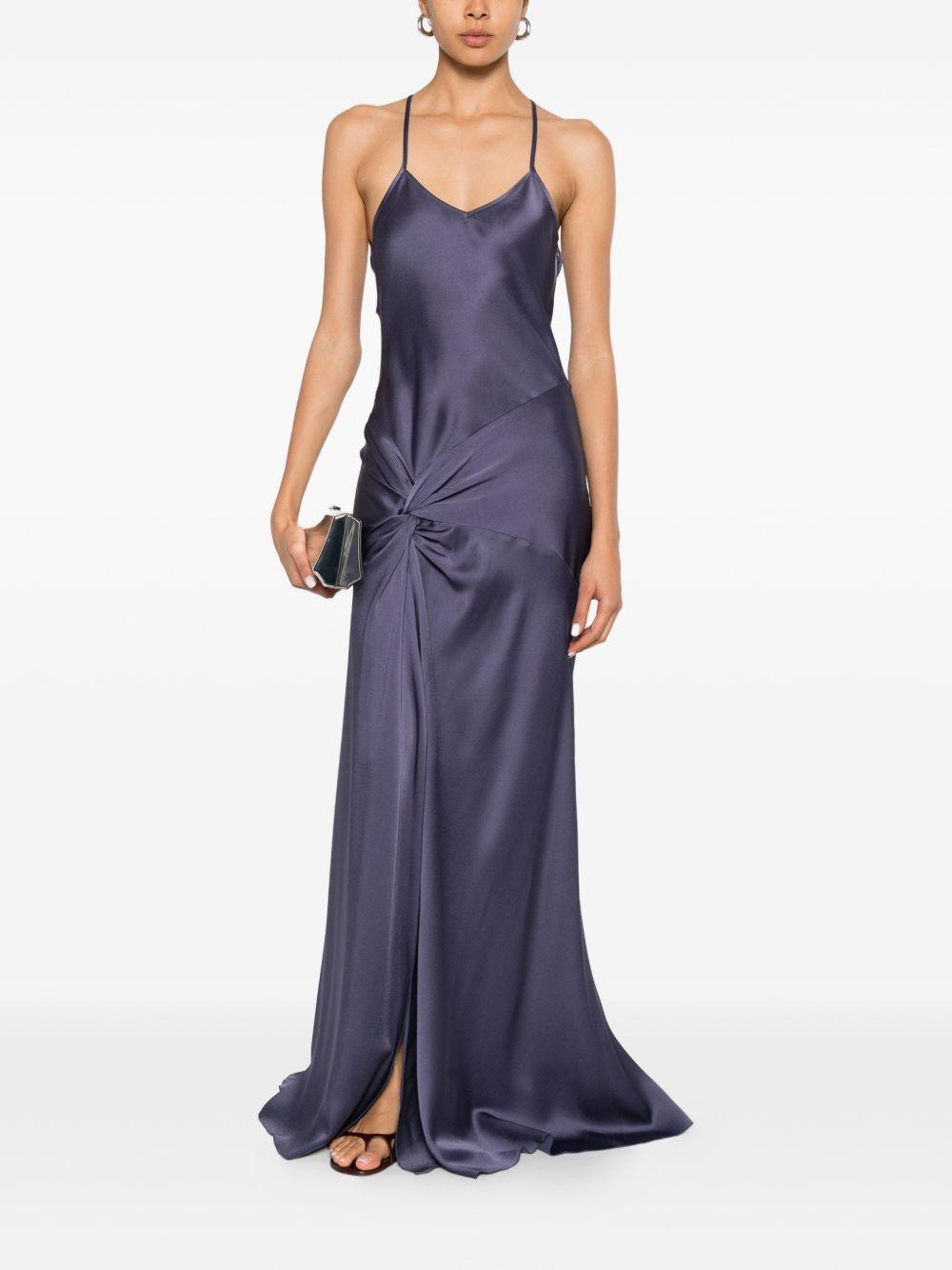 VICTORIA BECKHAM Abito lungo elegante blu 