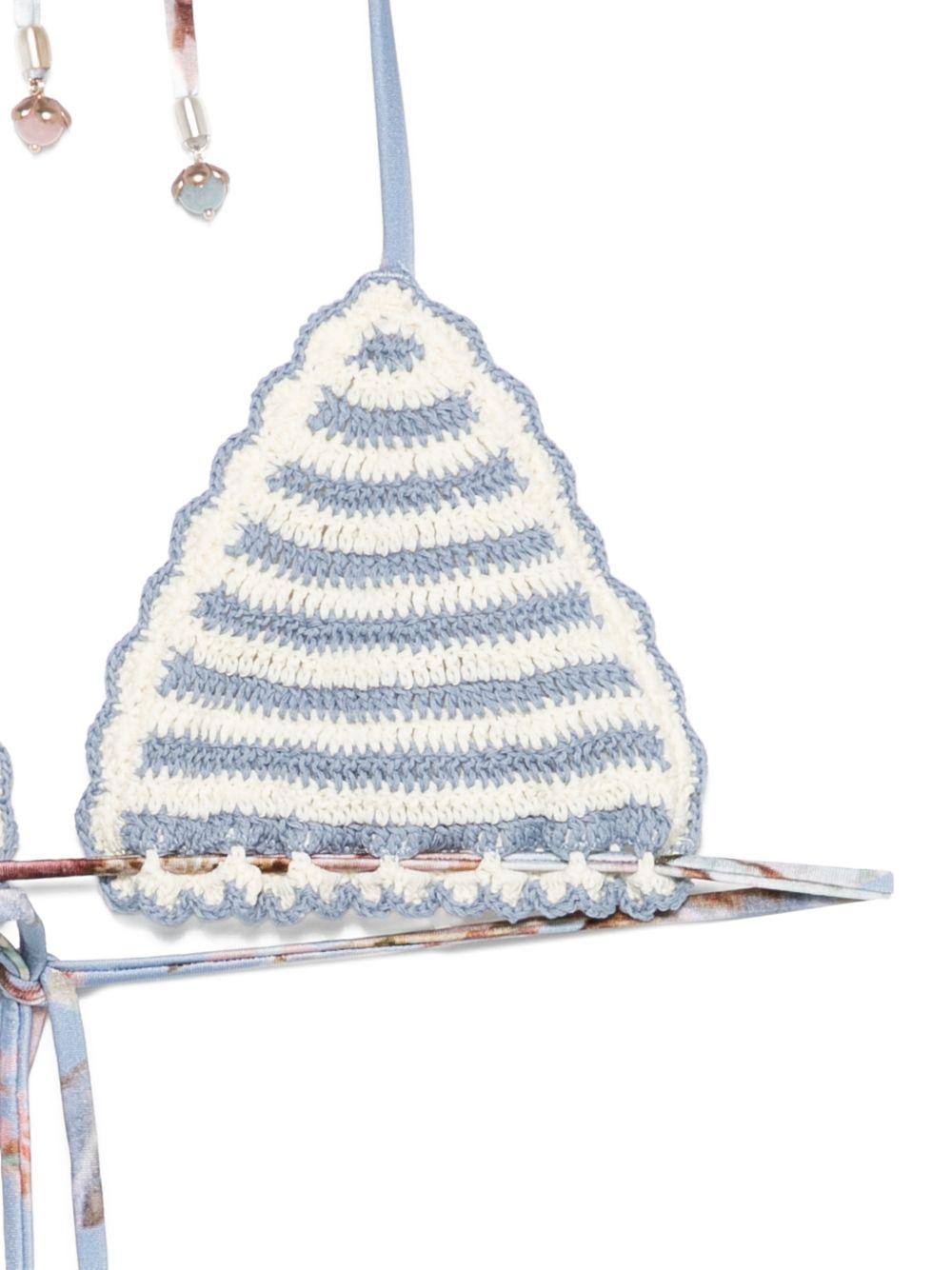 ZIMMERMANN Top bikini a triangolo ad uncinetto 