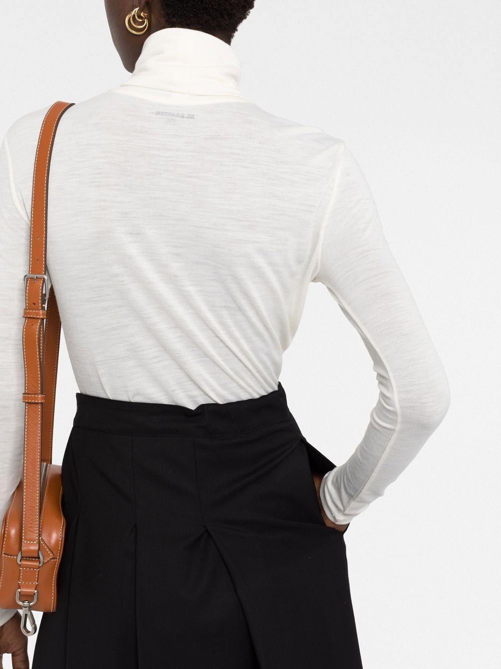 JIL SANDER Maglia a collo alto bianca 