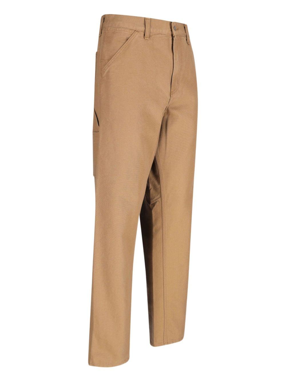 CARHARTT WIP Pantaloni 'Single Knee' in cotone marrone 