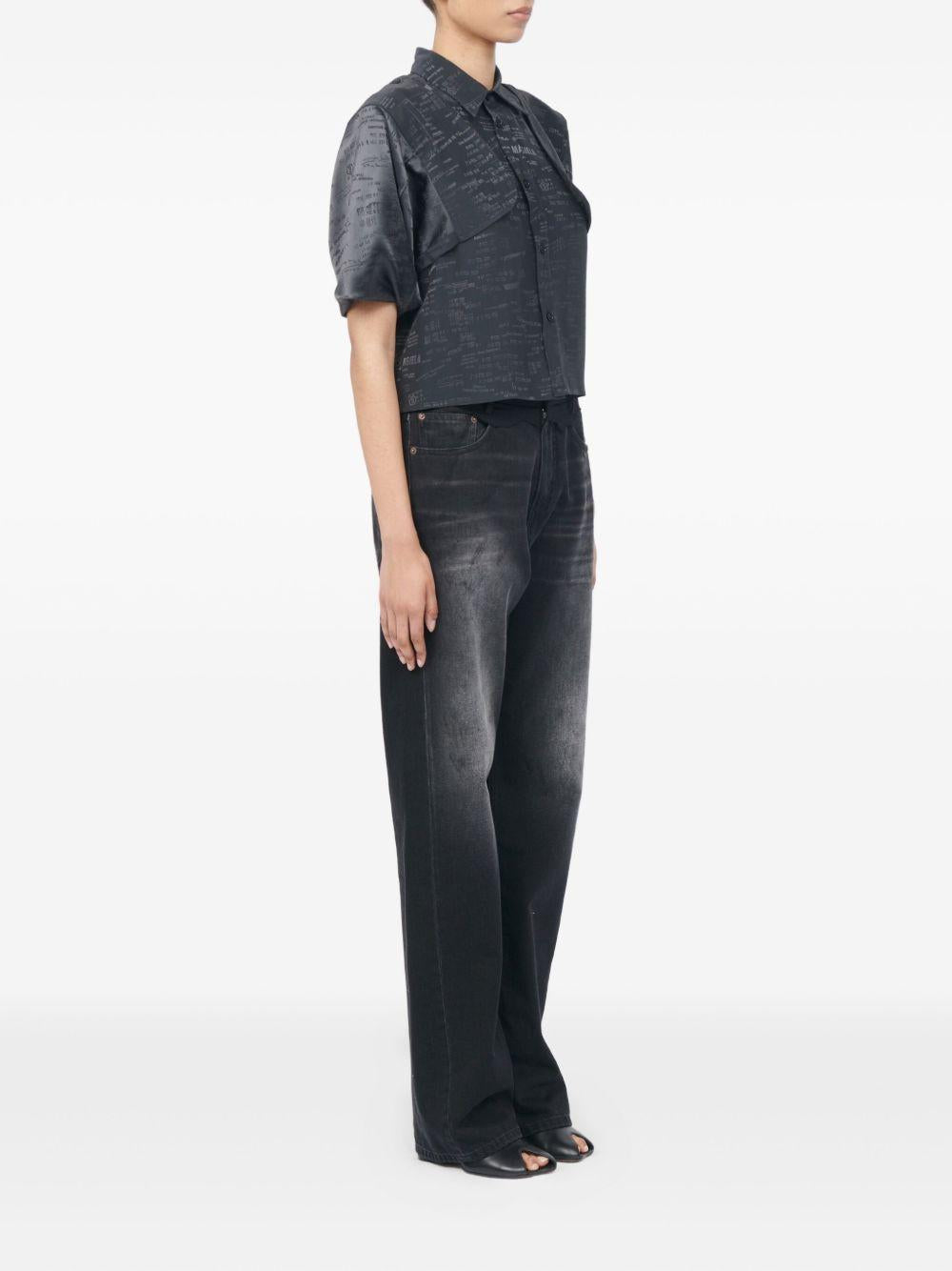 MM6 MAISON MARGIELA Camicia in jacquard grigio antracite 