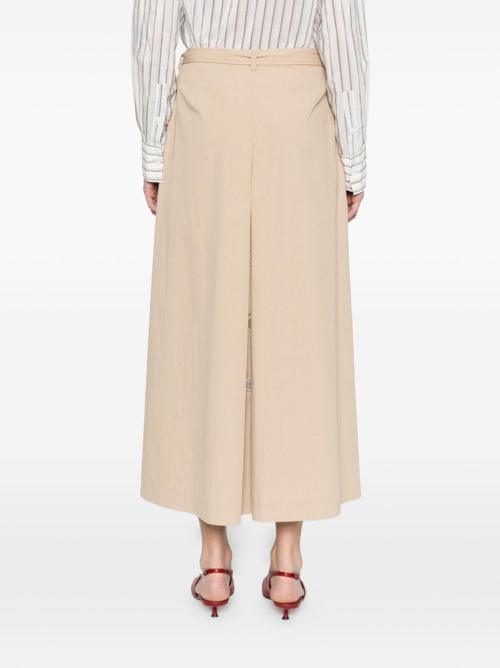 PESERICO Gonna lunga beige con fibbia 