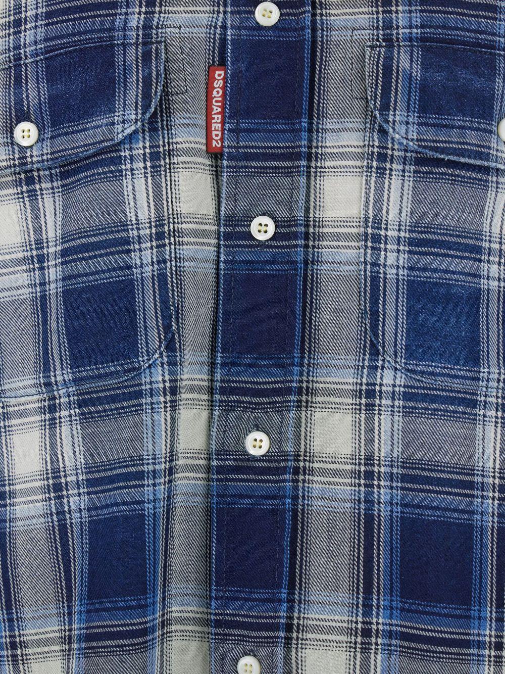DSQUARED2 Camicia a quadri in cotone 