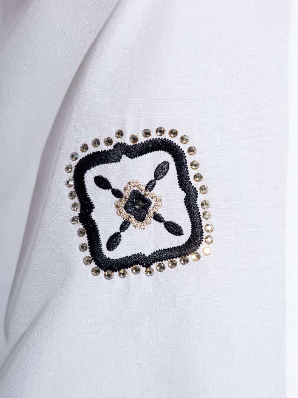 MAX MARA Camicia Shock in cotone bianco con disegni 