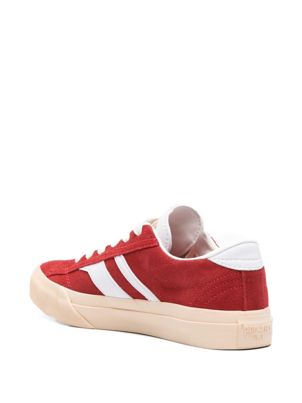 PROKEDS 1949 Sneakers Royal Classic in suede rosso e bianco con inserti in pelle 