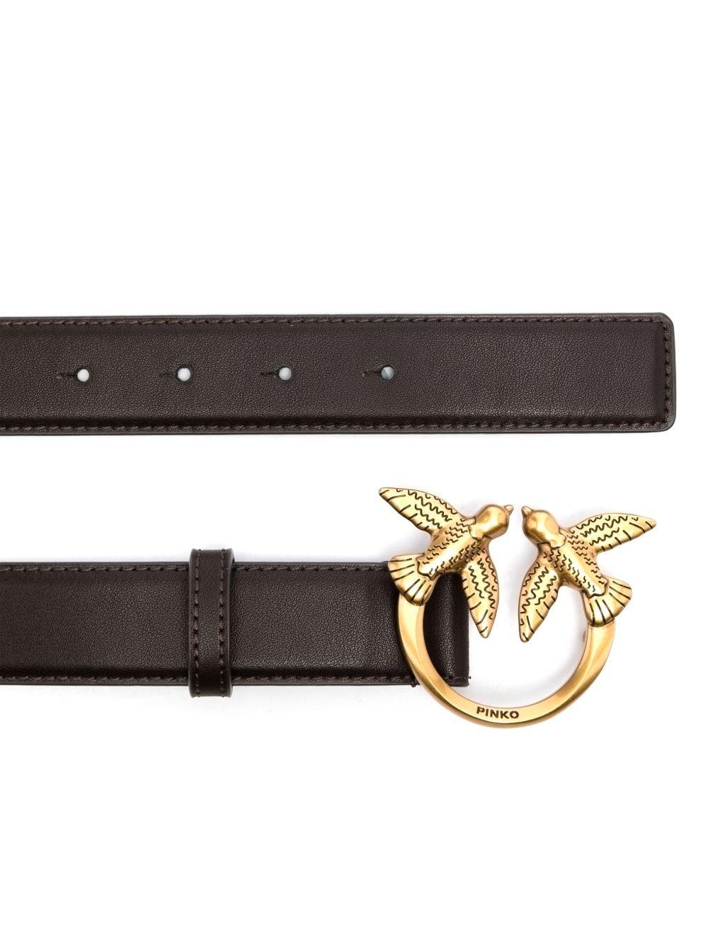 PINKO Cintura Love Berry nera e oro 