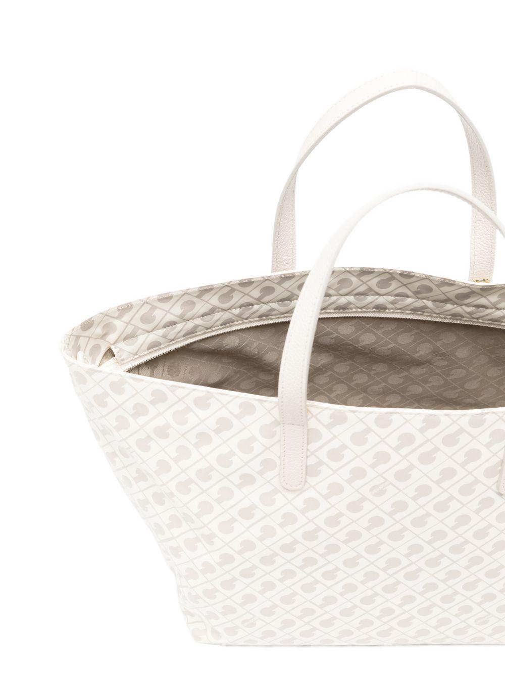 GHERARDINI Borsa shopping Softy Coconut con logo all-over 