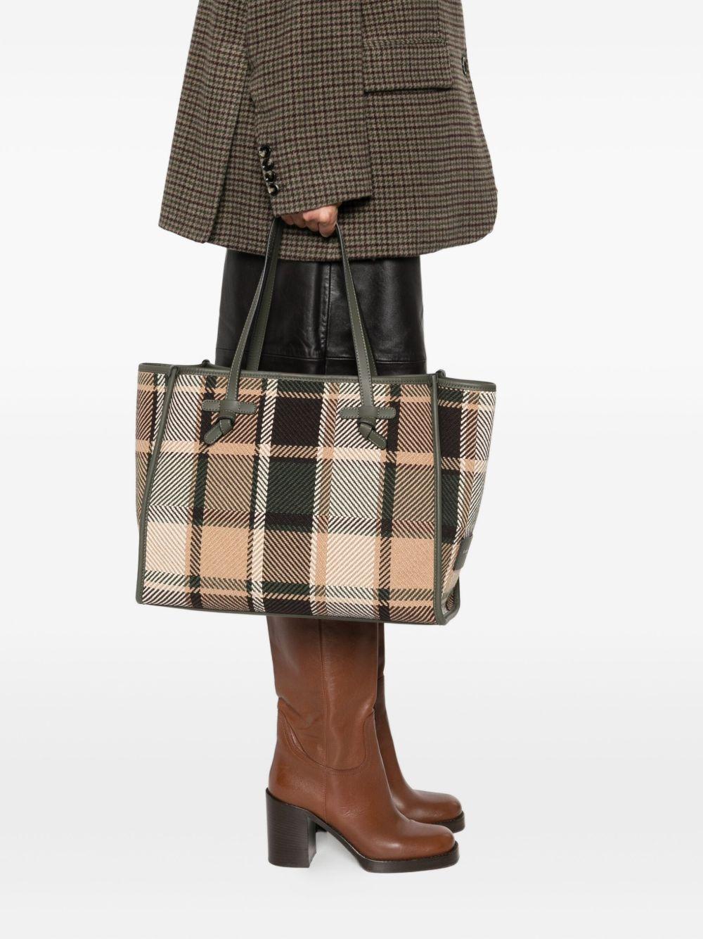 GIANNI CHIARINI Borsa shopping Marcella motivo a quadri 