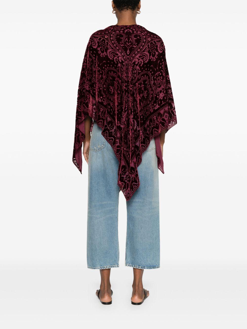 ETRO Poncho con stampa paisley 